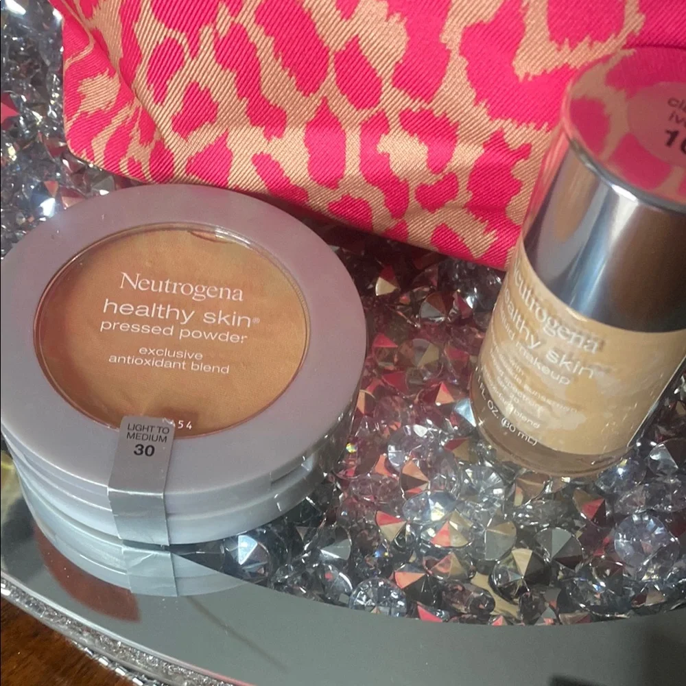 Neutrogena Foundation with Pink Leopard Bag